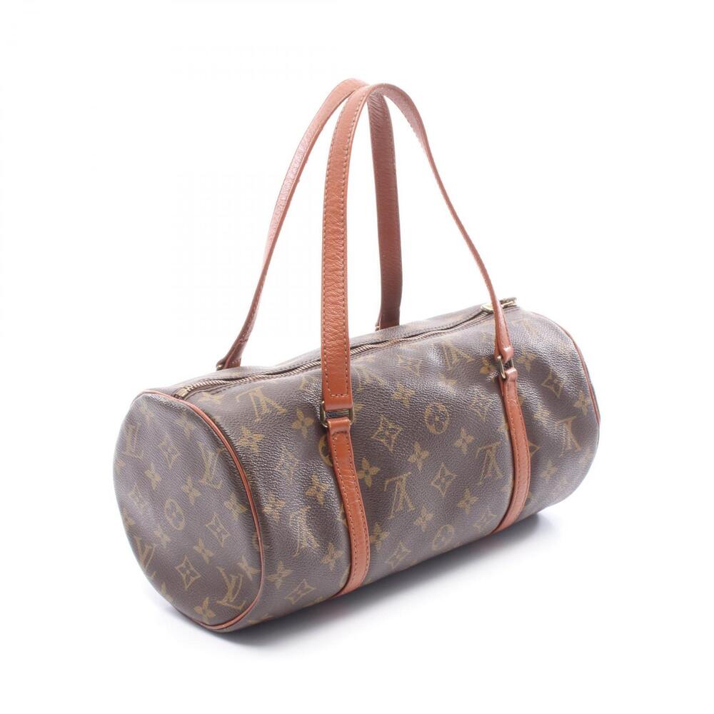 Louis Vuitton Handbag Leather Monogram Canvas Brown Papillon
